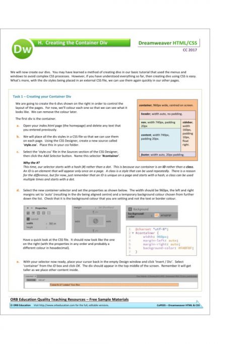Dreamweaver CC 2017 HTML CSS - Image 4
