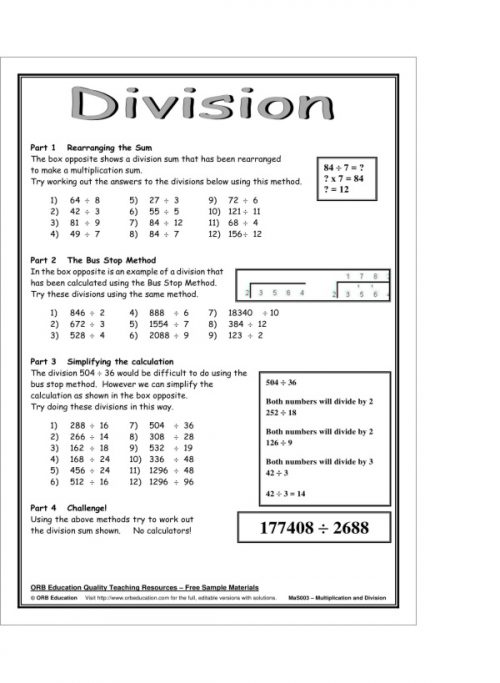 Multiplication and Division - Image 3