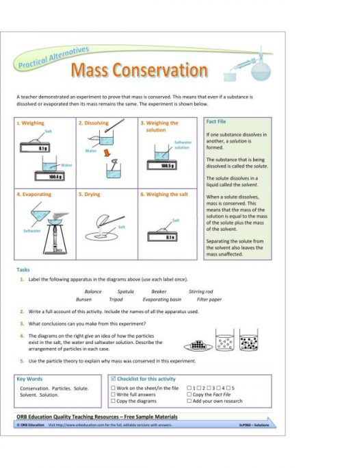 Solutions (Yrs 7-8 Science Grab Bags)