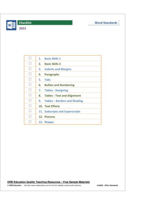 MS Office Standards 2023 - Image 15