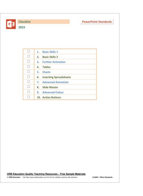 MS Office Standards 2023 - Image 21