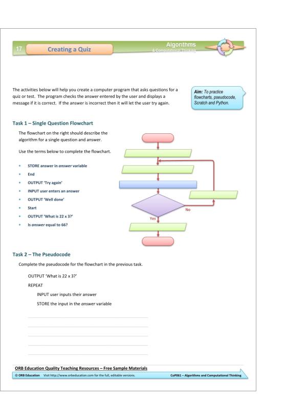 Algorithms and Computational Thinking 2024 (Yrs 7-8) - Image 6
