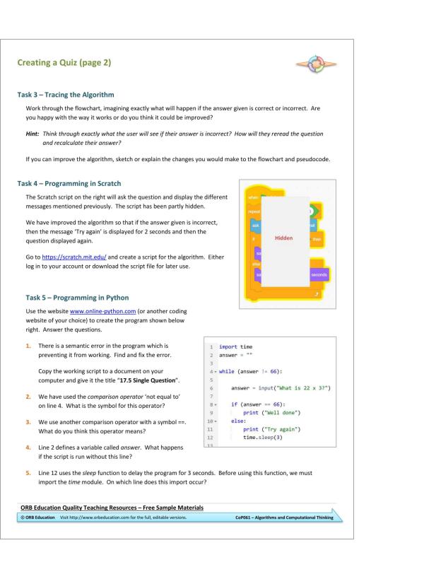 Algorithms and Computational Thinking 2024 (Yrs 7-8) - Image 7
