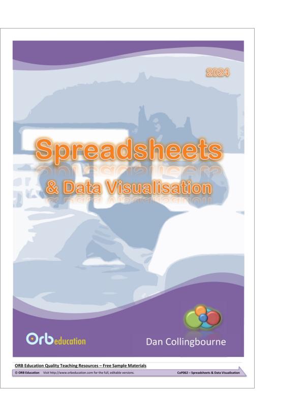 Spreadsheets and Data Visualisation 2024 (Yrs 7-8)