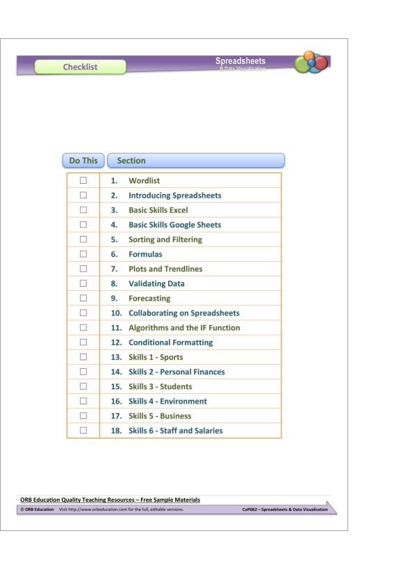 Spreadsheets and Data Visualisation 2024 (Yrs 7-8) - Image 2