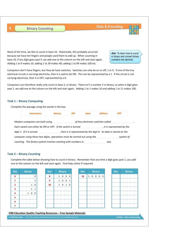 Data and Encoding 2025 (Yrs 7-8) - Image 7