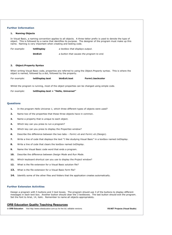VB.NET Projects 1-3 (Visual Studio) - Image 9
