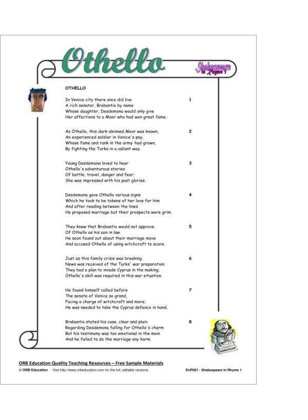 Shakespeare in Rhyme 1