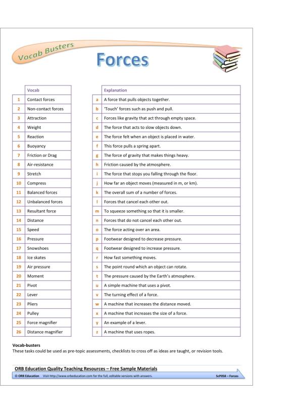 Forces (Yrs 7-8 Science Grab Bags) - Image 4